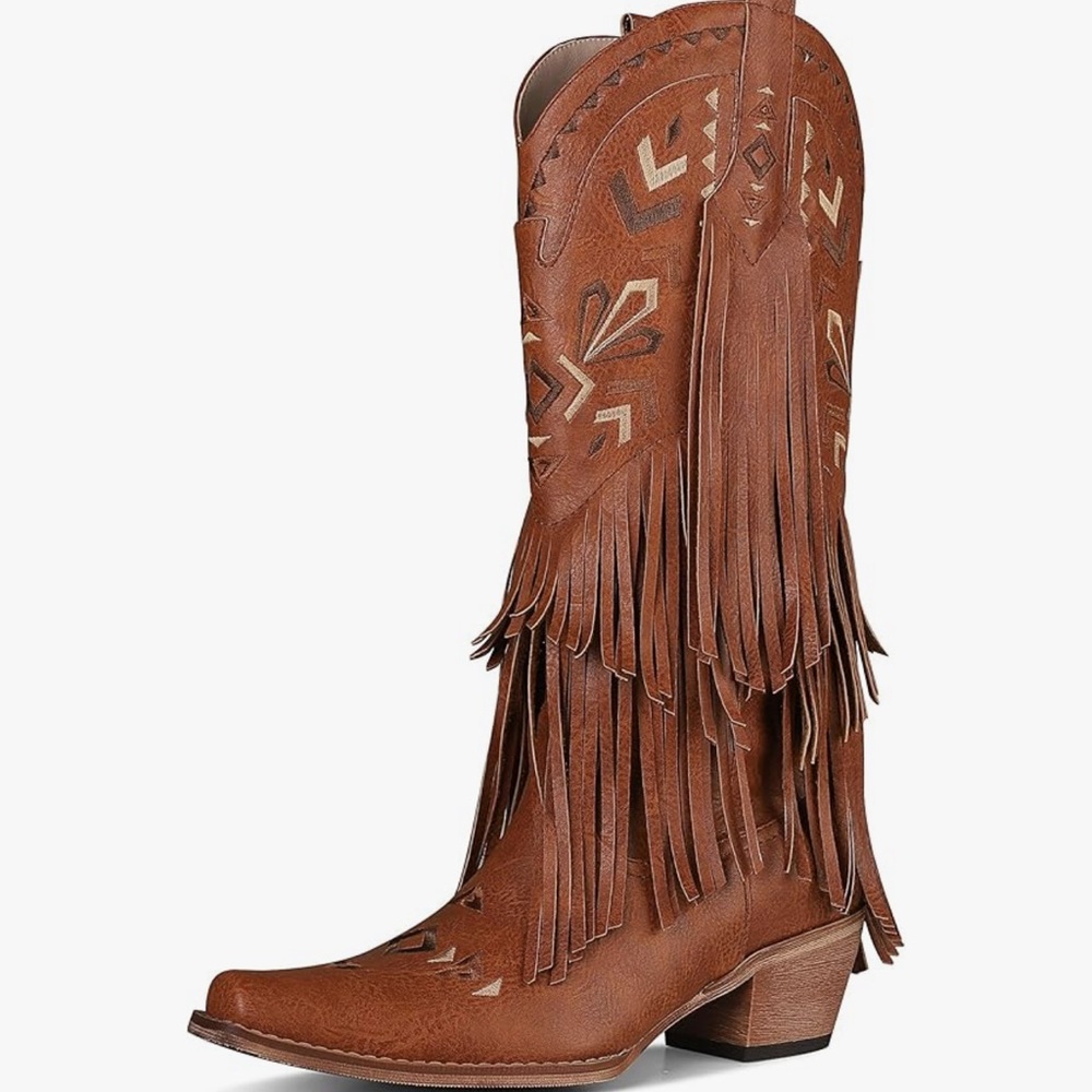 New Cowgirl Boots size 7 - Knee high fringe - Picture 5 of 5